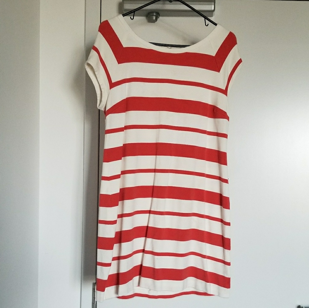 Red and White Striped Banana Republic Dress